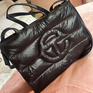 Telfar Black Medium Puffer Tote Bag